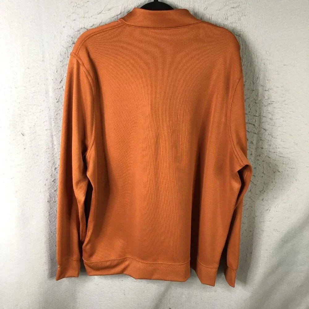 Texas Longhorns Sweatshirt Mens XL Orange NCAA Football Nike Dri Fit Quarter Zip - Picture 2 of 16